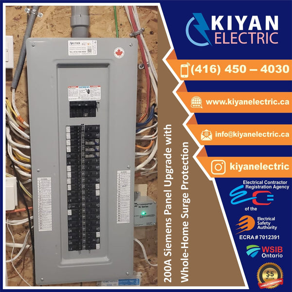 200A Siemens Panel Upgrade with Whole-Home Surge Protection | Kiyan Electric Inc.
